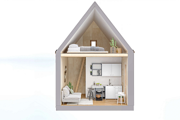 Chalet en bois habitable TULLE V1_A1