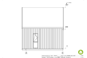 Chalet 29 m² en bois kit RE2020 avec permis de construire TULLE V1_A1