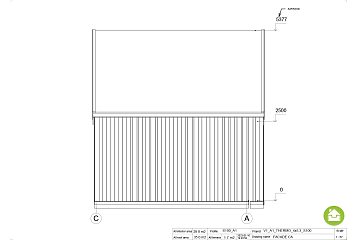 Chalet 29 m² en bois kit RE2020 avec permis de construire TULLE V1_A1