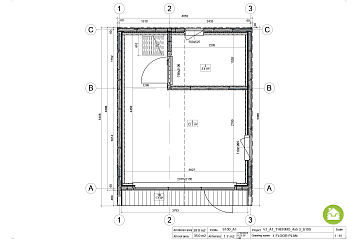 Chalet 29 m² en bois kit RE2020 avec permis de construire TULLE V1_A1