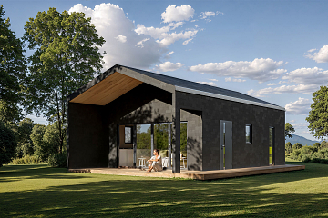Maison 44 m² en bois kit RE2020 avec permis de construire RODON V2.1_A2