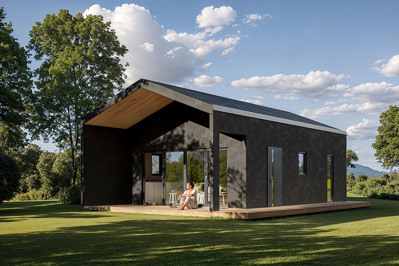 Maison 44 m² en bois kit RE2020 avec permis de construire RODON V2.1_A2