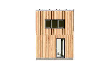 Maison 26 m² en bois kit RE2020 avec permis de construire GIAT V20_A1
