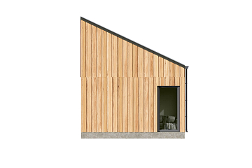 Maison 26 m² en bois kit RE2020 avec permis de construire GIAT V20_A1