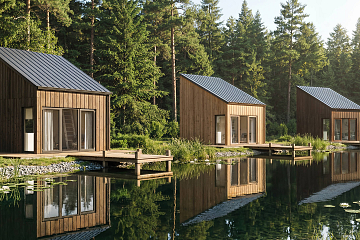 Maison 26 m² en bois kit RE2020 avec permis de construire GIAT V20_A1_ROI