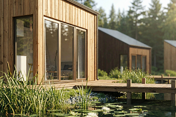 Maison 26 m² en bois kit RE2020 avec permis de construire GIAT V20_A1_ROI