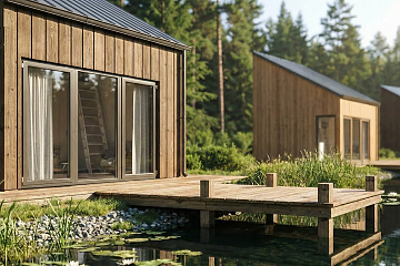 Maison 26 m² en bois kit RE2020 avec permis de construire GIAT V20_A1_ROI