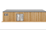 Maison 43 m² en bois kit RE2020 avec permis de construire VELLES V21_A1