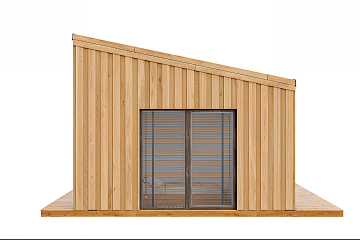 Maison 43 m² en bois kit RE2020 avec permis de construire VELLES V21_A1