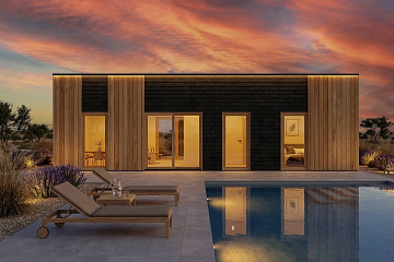 Maison 43 m² en bois kit RE2020 avec permis de construire GAP  V22_A2_Mix