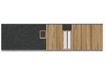 Maison 43 m² en bois kit RE2020 avec permis de construire GAP  V22_A2_Mix