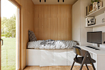 Maison 80 m² en bois kit RE2020 avec permis de construire VITTEL V23_A1