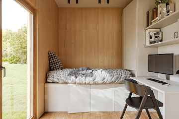 Maison 80 m² en bois kit RE2020 avec permis de construire VITTEL V23_A1