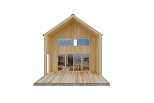 Maison 80 m² en bois kit RE2020 avec permis de construire VITTEL V23_A1