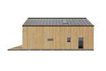 Maison 80 m² en bois kit RE2020 avec permis de construire VITTEL V23_A1