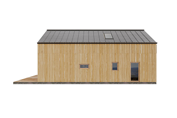 Maison 80 m² en bois kit RE2020 avec permis de construire VITTEL V23_A1