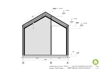 Maison 62 m² en bois kit RE2020 avec permis de construire CABOURG   V24.1_A2_Mix