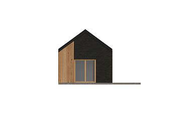 Maison 62 m² en bois kit RE2020 avec permis de construire CABOURG   V24.1_A2_Mix