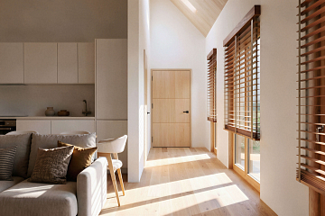 Maison 62 m² en bois kit RE2020 avec permis de construire CABOURG   V24.1_A2_Mix