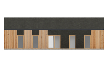 Maison 62 m² en bois kit RE2020 avec permis de construire CABOURG   V24.1_A2_Mix