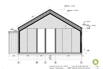 Maison 113 m² en bois kit RE2020 avec permis de construire NYONS   V25_A1