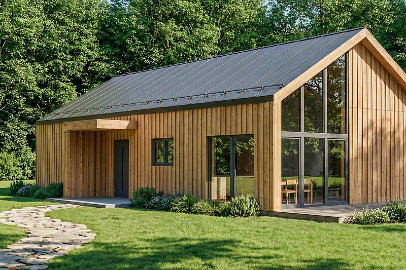 Maison 113 m² en bois kit RE2020 avec permis de construire NYONS   V25_A1