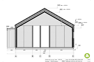 Maison 113 m² en bois kit RE2020 avec permis de construire ROUEN V25_A2_Mix1