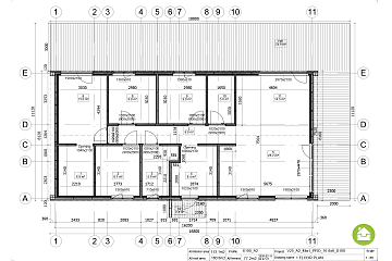 Maison 113 m² en bois kit RE2020 avec permis de construire ROUEN V25_A2_Mix1