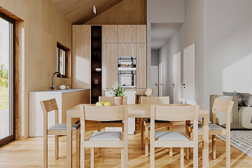 Maison 100 m² en bois kit RE2020 avec permis de construire ROUEN V25_A4_Mix