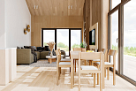 MAISON 100 m² ROUEN V25_A4_Mix EN RE2020 AVEC PERMIS DE CONSTRUIRE ET GARANTIE DÉCENNALE, ossature bois, résidentielle ROUEN V25_A4_Mix