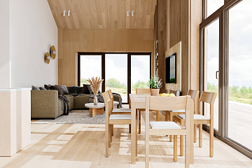 Maison 100 m² en bois kit RE2020 avec permis de construire ROUEN V25_A4_Mix