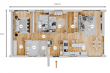 Maison 100 m² en bois kit RE2020 avec permis de construire ROUEN V25_A4_Mix