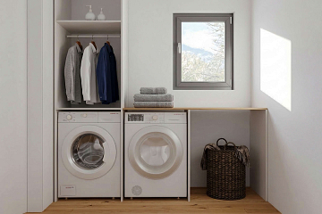 Maison 92 m² en bois isolé RE2020 avec permis de construire OUST V26_A1