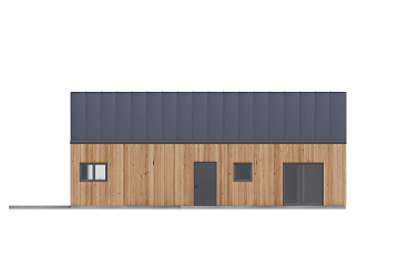 Maison 92 m² en bois isolé RE2020 avec permis de construire OUST V26_A1