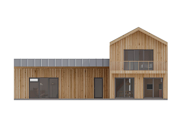 Maison 141 m² en bois kit RE2020 avec permis de construire MORZINE   V28_A1