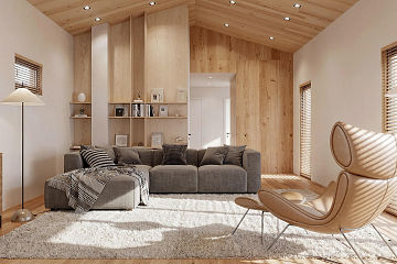 Maison 141 m² en bois kit RE2020 avec permis de construire MORZINE   V28_A1
