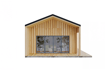 Maison 44 m² en bois kit RE2020 avec permis de construire DINAN V2.1_A1