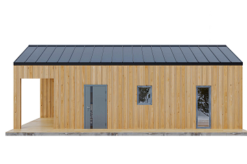 Maison 44 m² en bois kit RE2020 avec permis de construire DINAN V2.1_A1