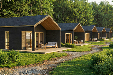 Maison 44 m² en bois kit RE2020 avec permis de construire ROANNE V2_A2_ROI