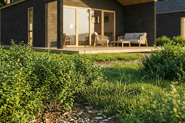 Maison 44 m² en bois kit RE2020 avec permis de construire ROANNE V2_A2_ROI