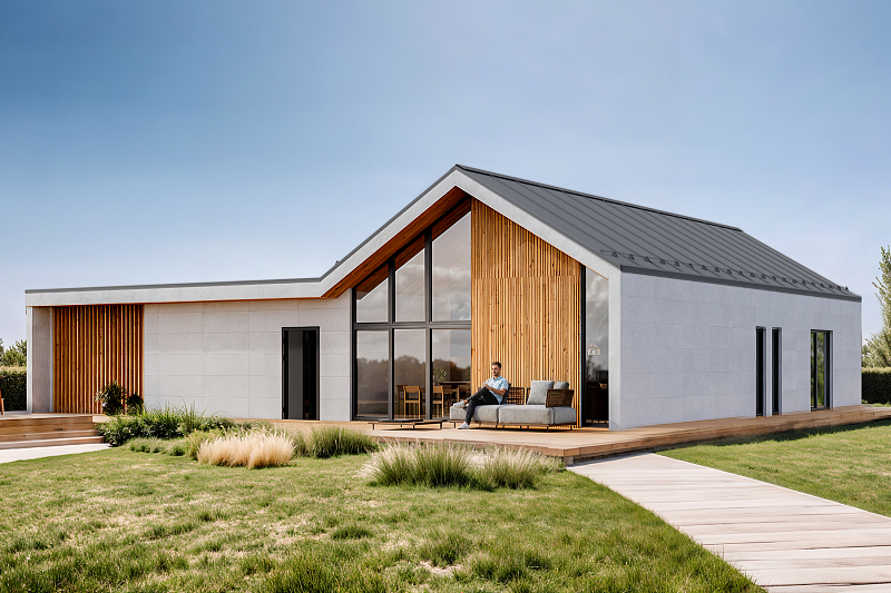 Maison 127 m² en bois kit RE2020 avec permis de construire JULLY V31_A4_Mix