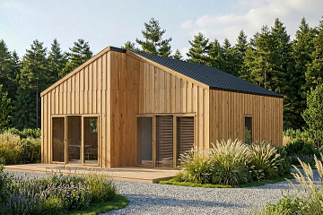 Maison 49 m² en bois kit RE2020 avec permis de construire GRENOBLE V3_A1_ROI