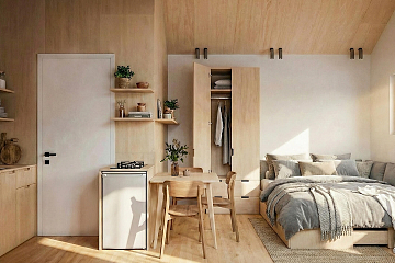 Chalet 16 m² en bois kit RE2020 avec permis de construire BRIGNOLES V6_A1_ROI