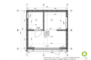 Maison 24 m² en bois kit RE2020 avec permis de construire ANNECY V7_A1