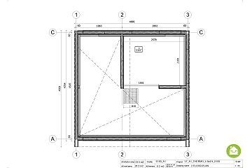 Maison 24 m² en bois kit RE2020 avec permis de construire ANNECY V7_A1