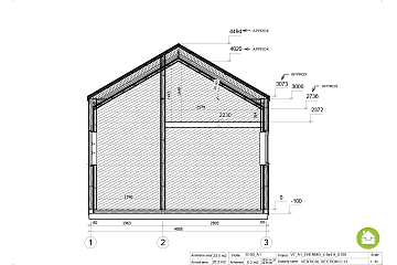 Maison 24 m² en bois kit RE2020 avec permis de construire ANNECY V7_A1