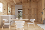 Chalet en bois habitable NANCES VSP15, 47m2, 44mm, 58mm, RE2020, promotion, facade4