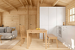 Chalet en bois habitable SALOGNE VSP16, 47m2, 44mm, 58mm, RE2020, promotion5