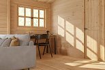 Chalet en bois habitable SALOGNE VSP16, 47m2, 44mm, 58mm, RE2020, promotion5