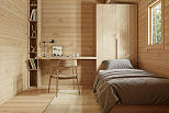 Chalet en bois habitable NANCES VSP15, 47m2, 44mm, 58mm, RE2020, promotion, facade4